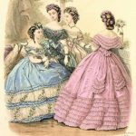robe 1850 à volant