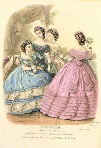 robe 1850 à volant
